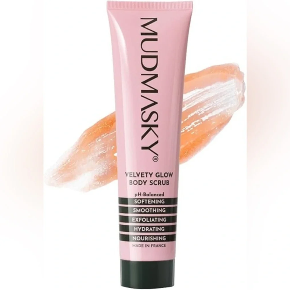 🎀 MUDMASKY Velvety Glow Body Scrub | pH-Balanced | Made in France | New